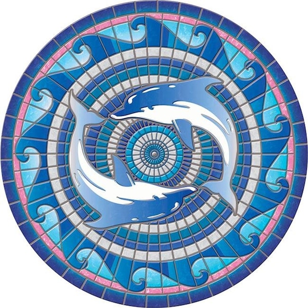 Poolmats Swimming Dolphins Poolsaic 59 inches 67B00-00049 67B00-00049 - main